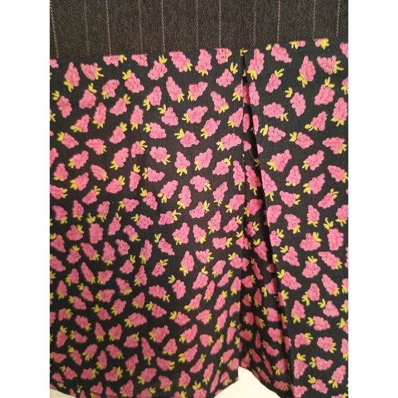 Erica Rose Handmade Los Angles Skirt Womens 6 Black Patchwork Twee Flare Mini - Picture 6 of 13